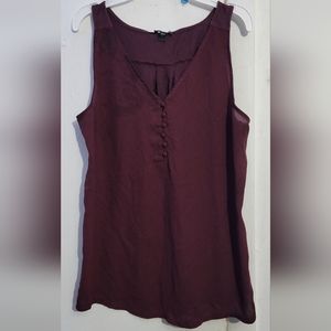 Express Blouse sleeveless Purple wine color Size Petite Small
